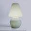 Lampe champignon en verre blanc