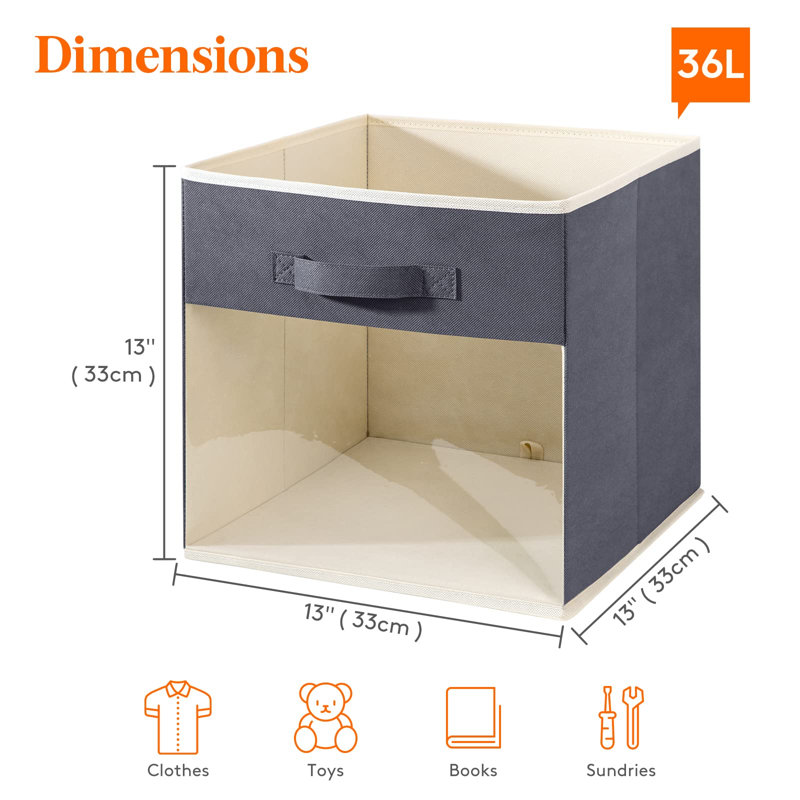 Ebern Designs Fabric Decorative Bin