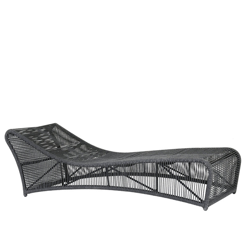 Miami Cushionless Chaise, Black