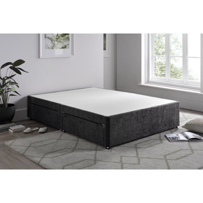 Chenille Divan Bed Base