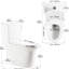 Une toilette en céramique, chasse d'eau 1,1 / 1,6, hauteur de confort de 15,55 po, siège à fermeture douce blanc et