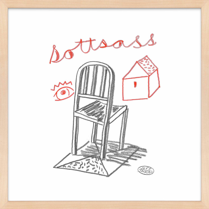 Chairs Sottsass Print by Jeff Jackson, Maple Single Picture Framed Paper, 10" W x 10" H