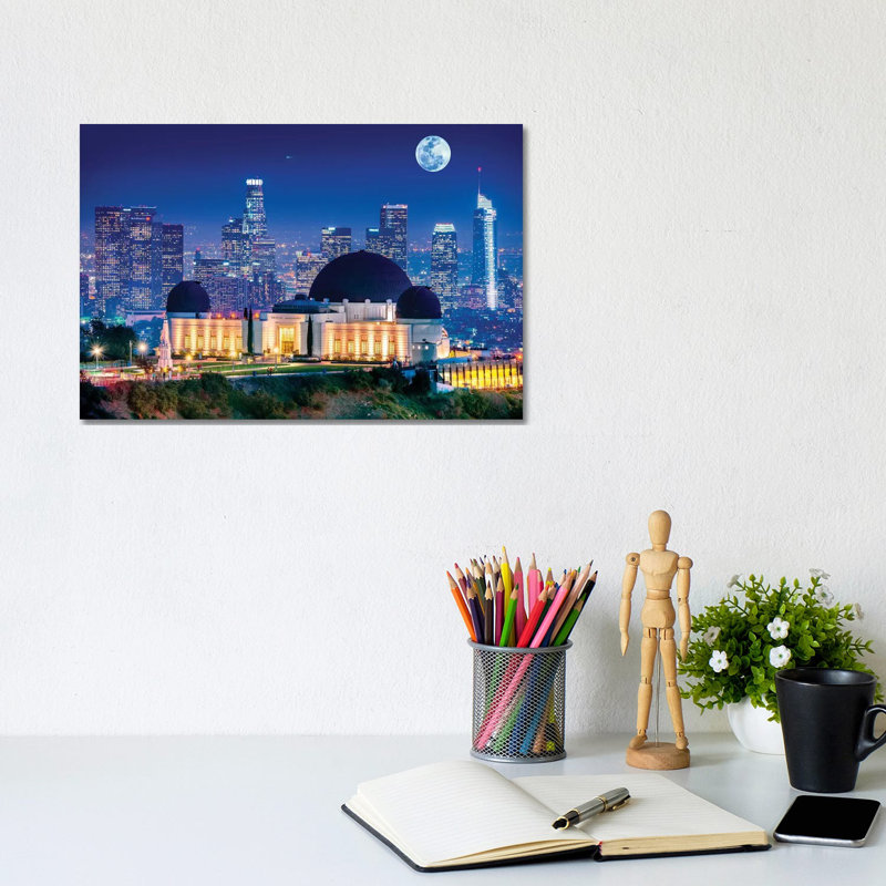 Griffith Park Observatory by Susanne Kremer - Gallery-Wrapped Canvas Giclée on Canvas, Canvas, 20.32 cm H x 30.48 cm W