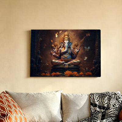 «Lord Ganesha», dieu indou, éléphant, affiche d'art spirituel