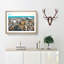 Boston Massachusetts Painting - Single Picture Frame Print on MDF-56634521-56634519