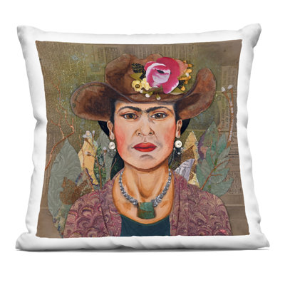 Coussin décoratif Howdy Frida Cowgirl, imprimé par Stacy Gresell