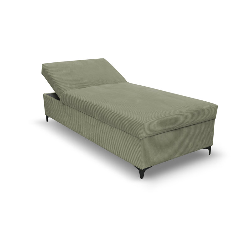 Obla Upholstered Chaise Lounge, Mint Green