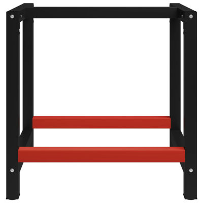 Work Bench Frame Metal Black and Red