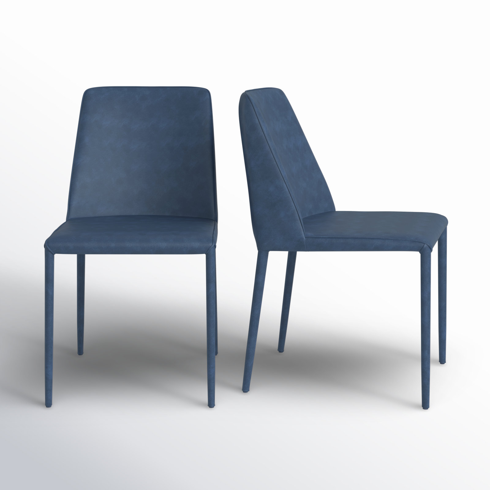 Gravity Vegan Leather Dining Chair, Ocean Cavern Gray