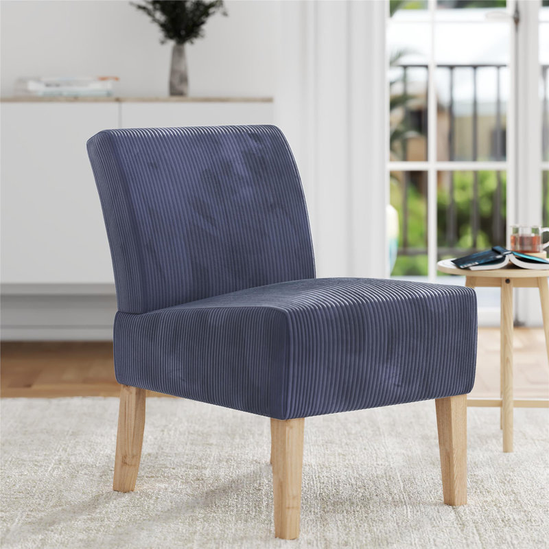 Armante Upholstered Accent Chair, Navy