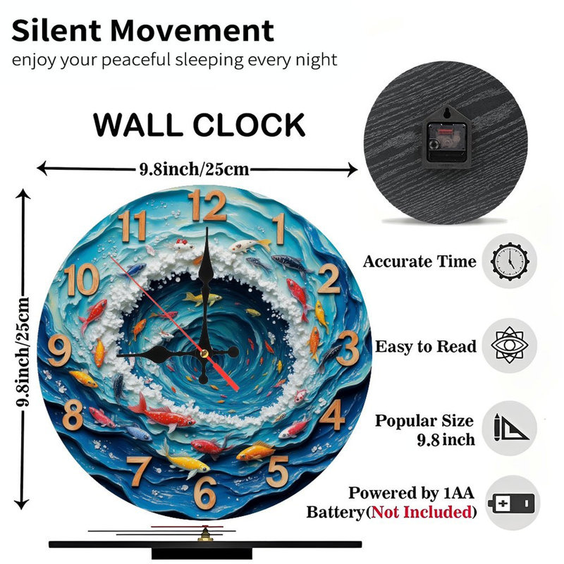 Horloge murale en résine