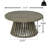 Outdoor Acacia Wood Patio Coffee Table, Round Coffee Table For Backyard, Lawn, Balcony,Gray Finish-1779004826