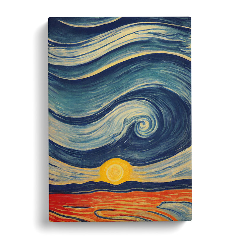 Cloudy Sky Impressionism - Wrapped Canvas, 60cm H x 40cm W x 3cm D