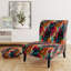 Motif néon captivant - Fauteuil de chambre contemporain rembourré, fauteuil d'appoint Magenta