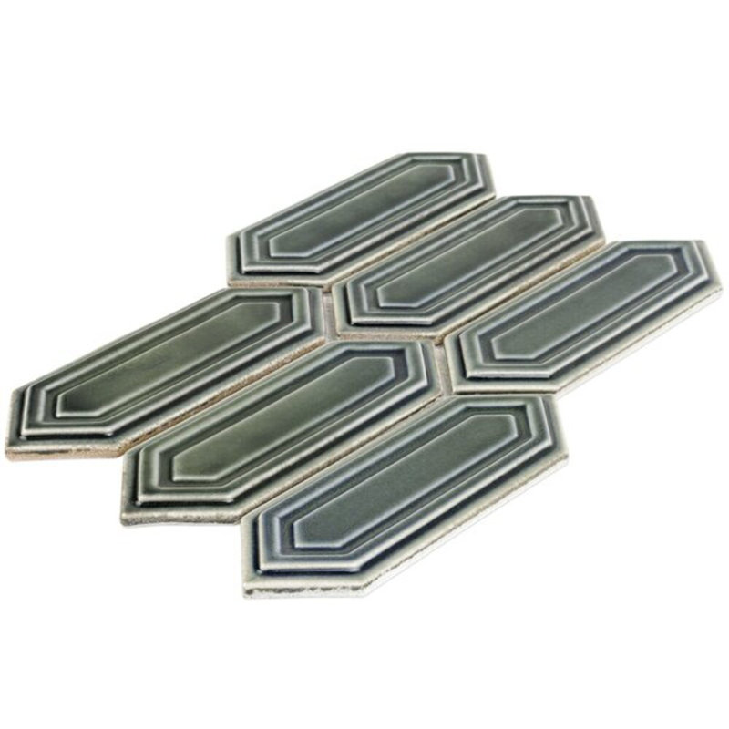 Nabi Hexagon Deep Emerald Picket Tile