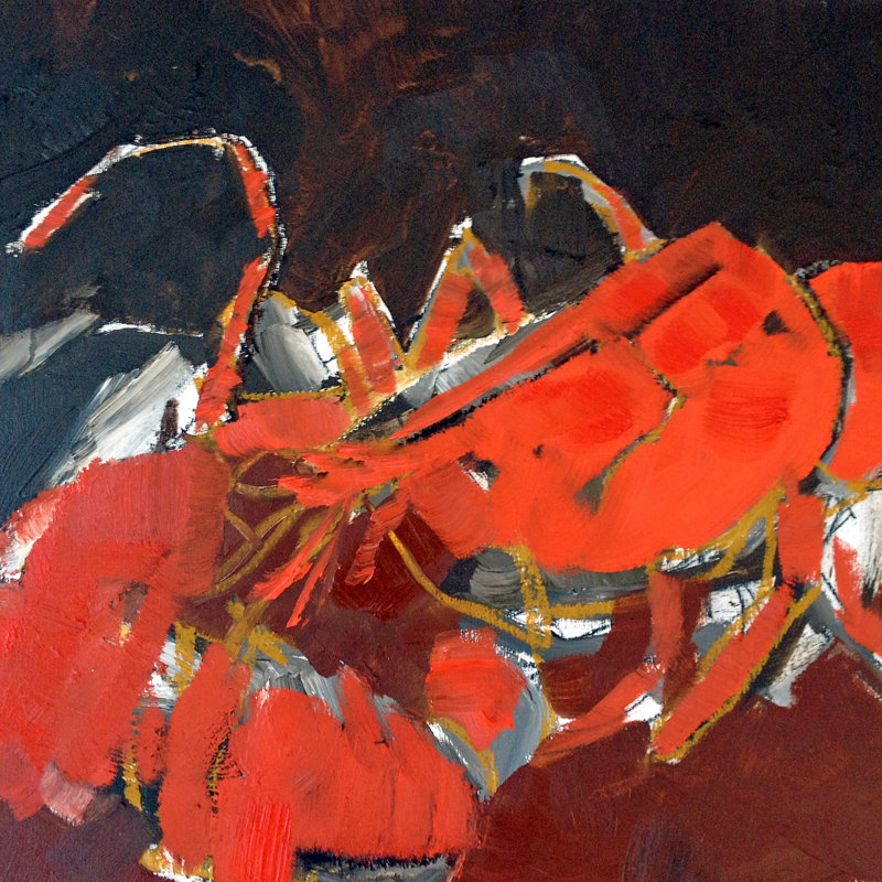 Homard abstrait IV, H 20 po x l 20 po x P 1,25 po