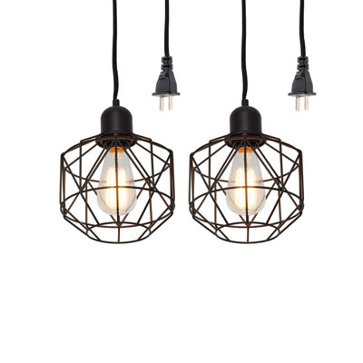 1 - Light Bronze Caged Pendant