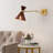 Acacio 25" 1-Light Mid-Century Vintage Rattan/Metal USB Charging Swing Arm LED Sconce with Pull Chain-82994912