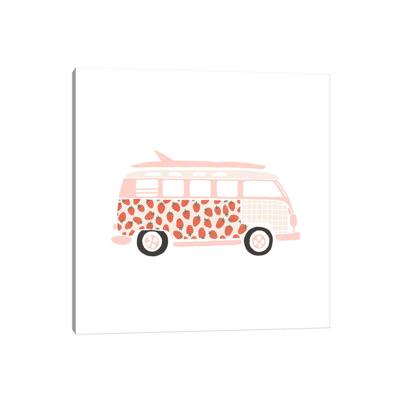 Strawberry Van par - Toile tendue, H 12 po x l 12 po x P 0,75 po