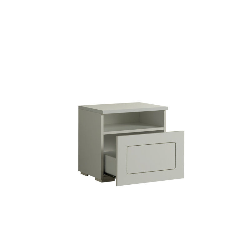 Moulton 49cm W Solid + Manufactured Wood Bedside Table