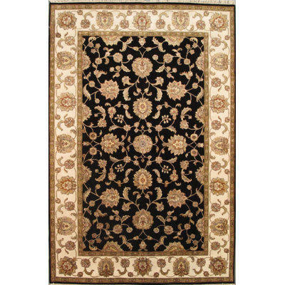 Canvello Agra Hand-Knotted Silk & Wool Area Rug- 6'2" X 9'3"