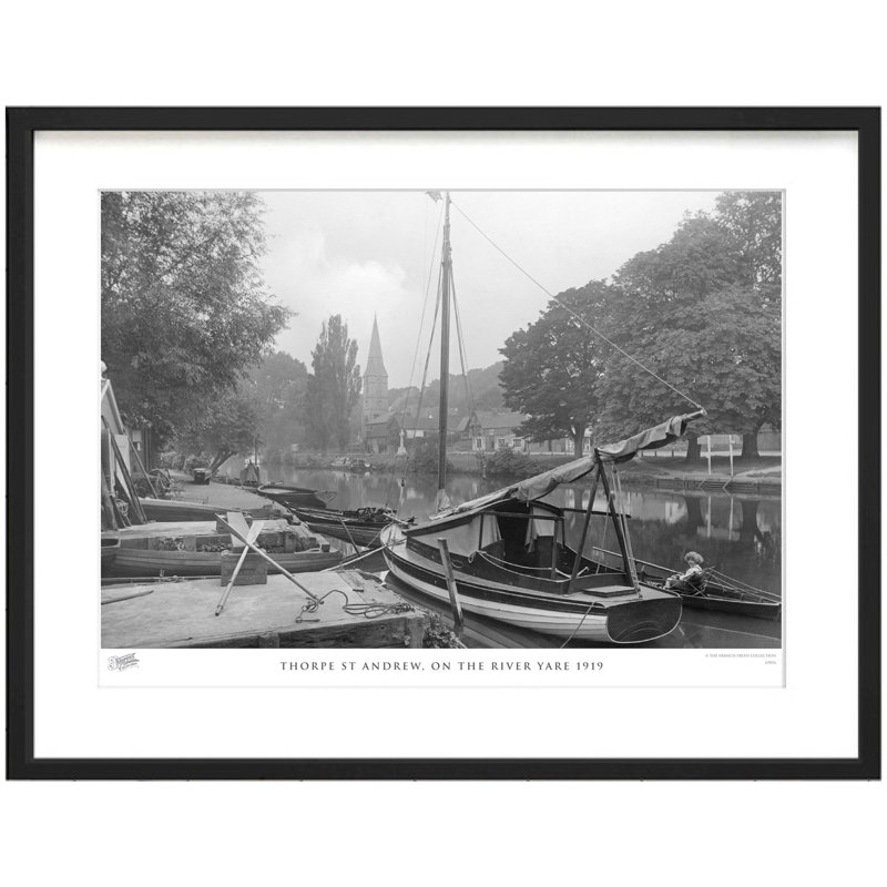 Thorpe St Andrew, On The River Yare 1919 by Francis Frith - Single Picture Frame Print, 28cm H x 36cm W x 2.3cm D