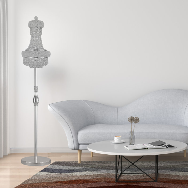 Lampe sur pied 6 lumières Montrey, Chrome chrome