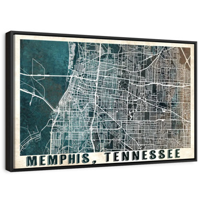 Carte rétro de la ville de Memphis