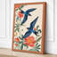 Kingfishers in Bloom Botanical - Wrapped Canvas-1552311313-1552311316