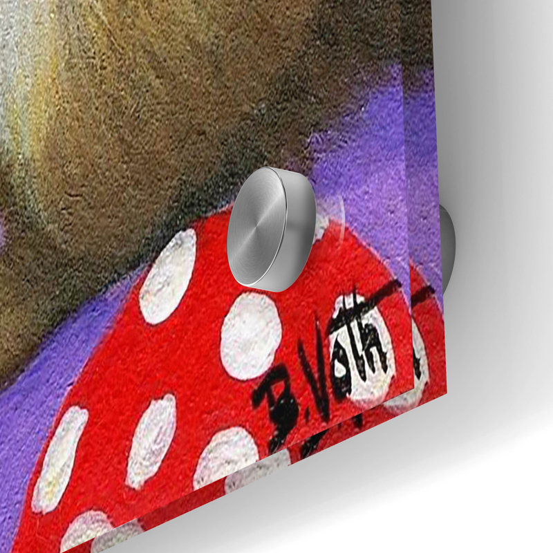 «Decorating The Eggs» par Bridget Voth, art mural en verre acrylique, H 24 po x l 36 po