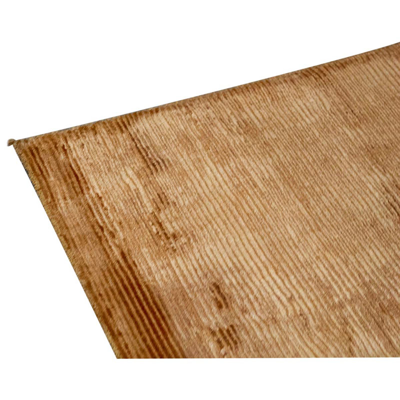 Tapis orange noué à la main de haute qualité