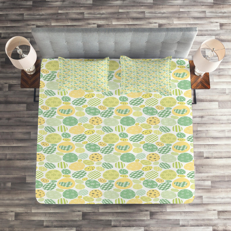 Modern & Contemporary Polyester Coverlet, King Bedspread + 2 Shams