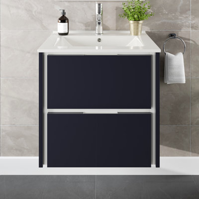 Amiyr 24" Wall-Mounted  Single Bathroom Vanity Set