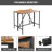 Wood Outdoor Table And Eight Stools With Easy Cushions All-Weather Bistro