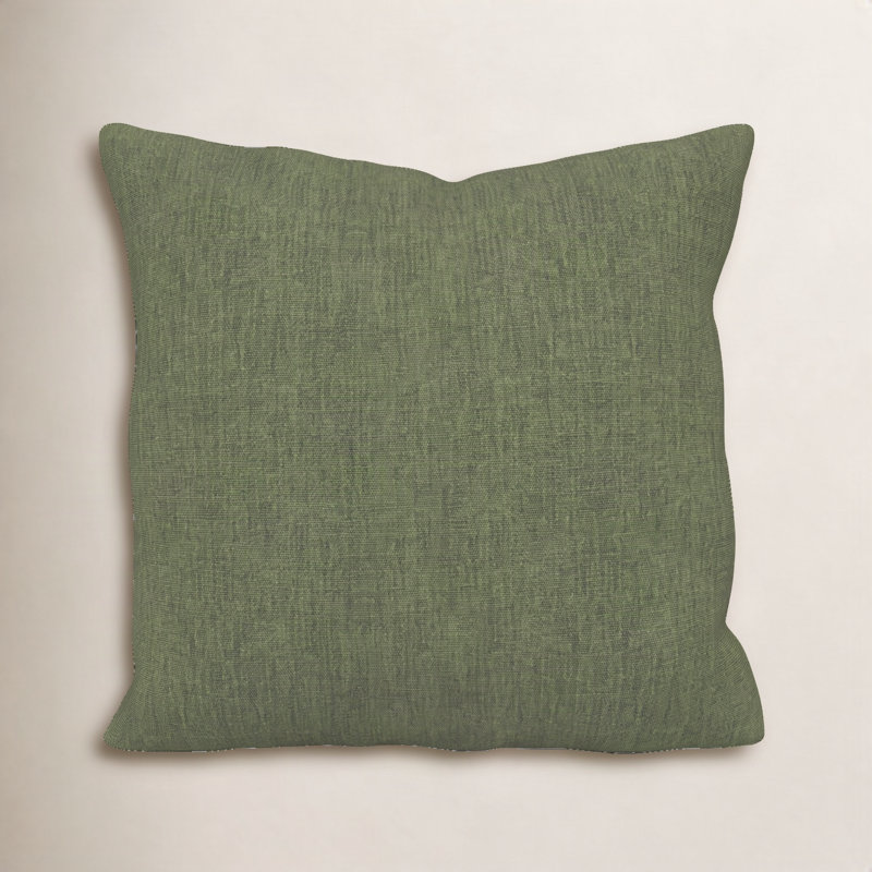 Coussin décoratif intérieur / extérieur Gabi, Carré 20 po, Toile fougère Sunbrella
