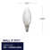 40 Watt Equivalent, B11 LED, Milky Dimmable Light Bulb, (2700K) E12/Candelabra Base