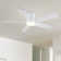 Modern 46"/52" Indoor Flush Mount Ceiling Fan With LED Light, 5 Reversible Blades, Remote Control and 3 Color Temperatures