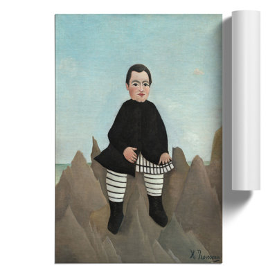 Boy on the Rocks by Henri Rousseau - Frameless Print