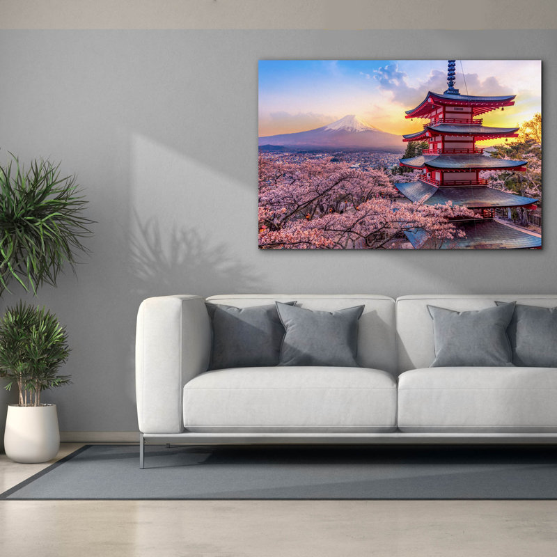 «Chureito Pagoda Japon» par Epic Portfolio, art mural sur toile, H 40 po x l 60 po x P 1,5 po