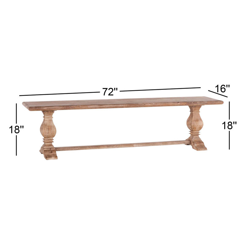 San Rafael Solid Wood Dining Bench