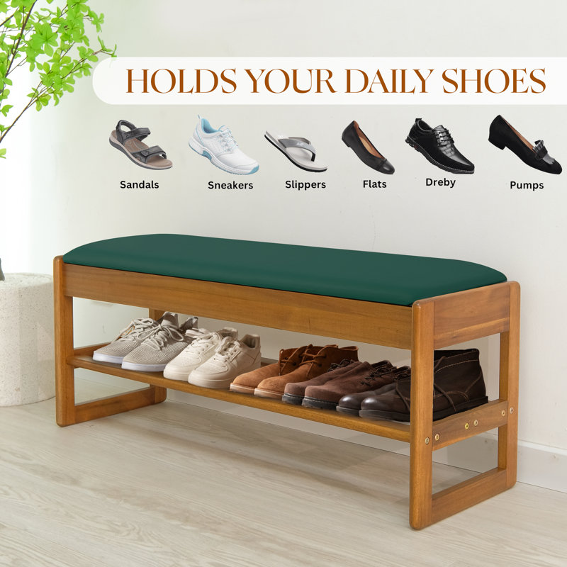 Shoe Storage Bench, Green