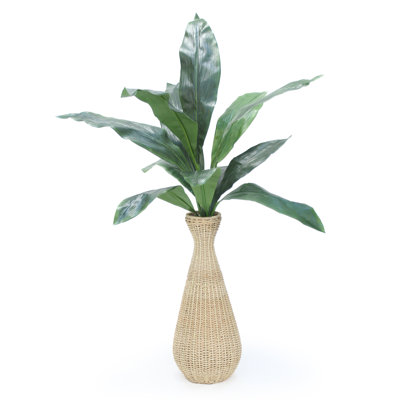 Herbe de feuillage artificiel 23" dans un vase décoratif