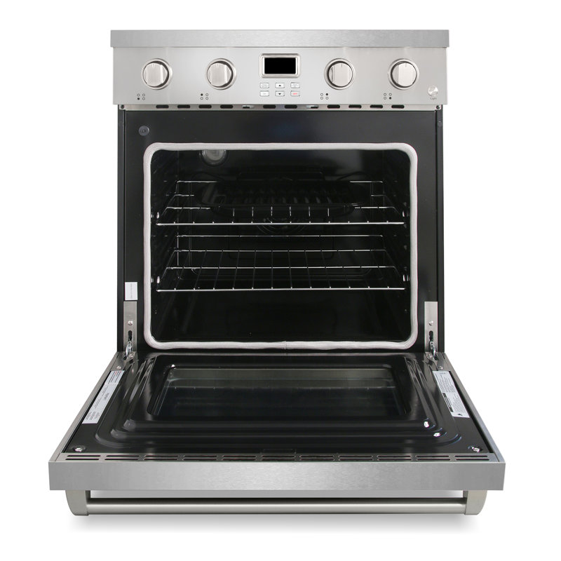 Cosmo 30 in. Haven Collection 4.8 cu. ft. Electric Range with 4 Burner Glass Cooktop and Convection Oven in Stainless Steel