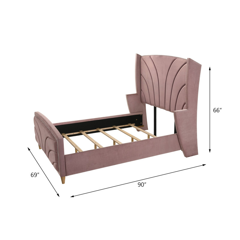 Echikson Upholstered Wingback Bed