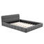 Lit plateforme tapissier avec tissu épais-1161602369