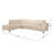 Amara Left Sectional Cream Fabric Sofa