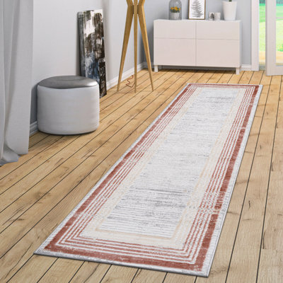 Élégant tapis sans perte de poils 2 x 8, brun / teint, qui améliore l'apparence du salon, de la chambre à coucher, de la salle à manger et du bureau à domicile 2 x 8