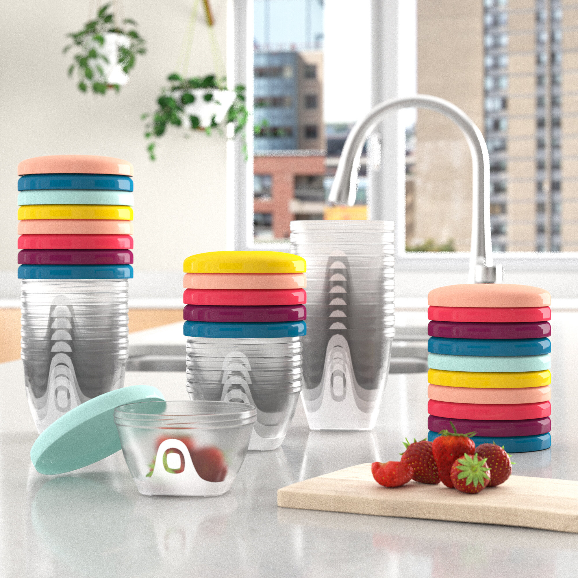 Colorful Stackable Storage Bin (Set of 12) Prep & Savour