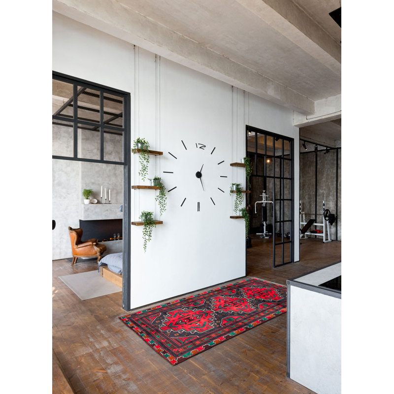 Tapis rouge Teimani 3 pi 8 po x 6 pi 3 po