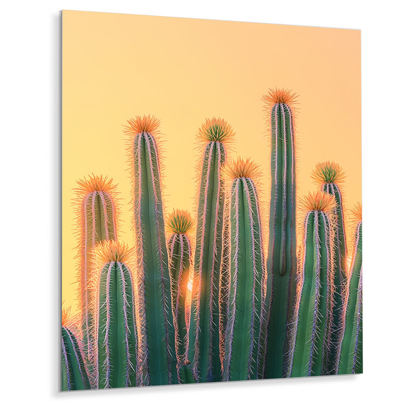 Mont - Cactus, décoration murale traditionnelle en métal, H 20 po x l 12 po